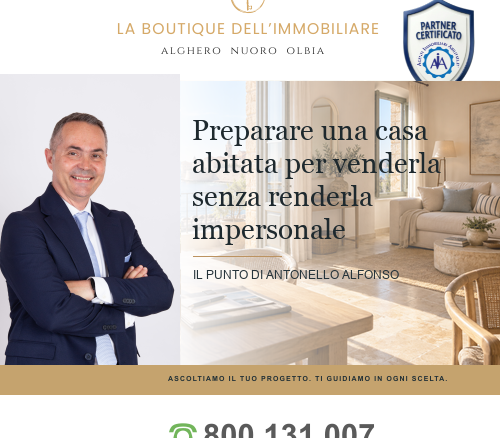 Antonello Alfonso e interno mediterraneo: Preparare una casa abitata per venderla senza renderla impersonale