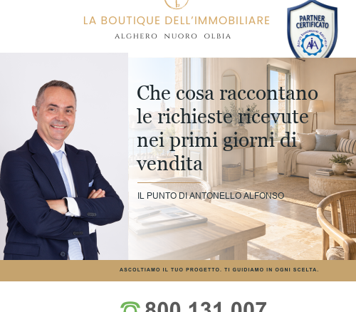 Antonello Alfonso e interno mediterraneo: Che cosa raccontano le richieste ricevute nei primi giorni di vendita
