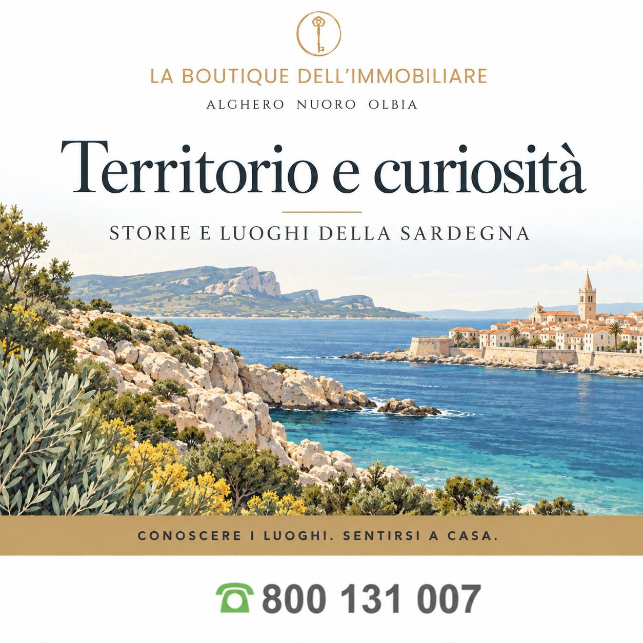 Territorio e curiosità — illustrazione della costa sarda, La Boutique dell’Immobiliare