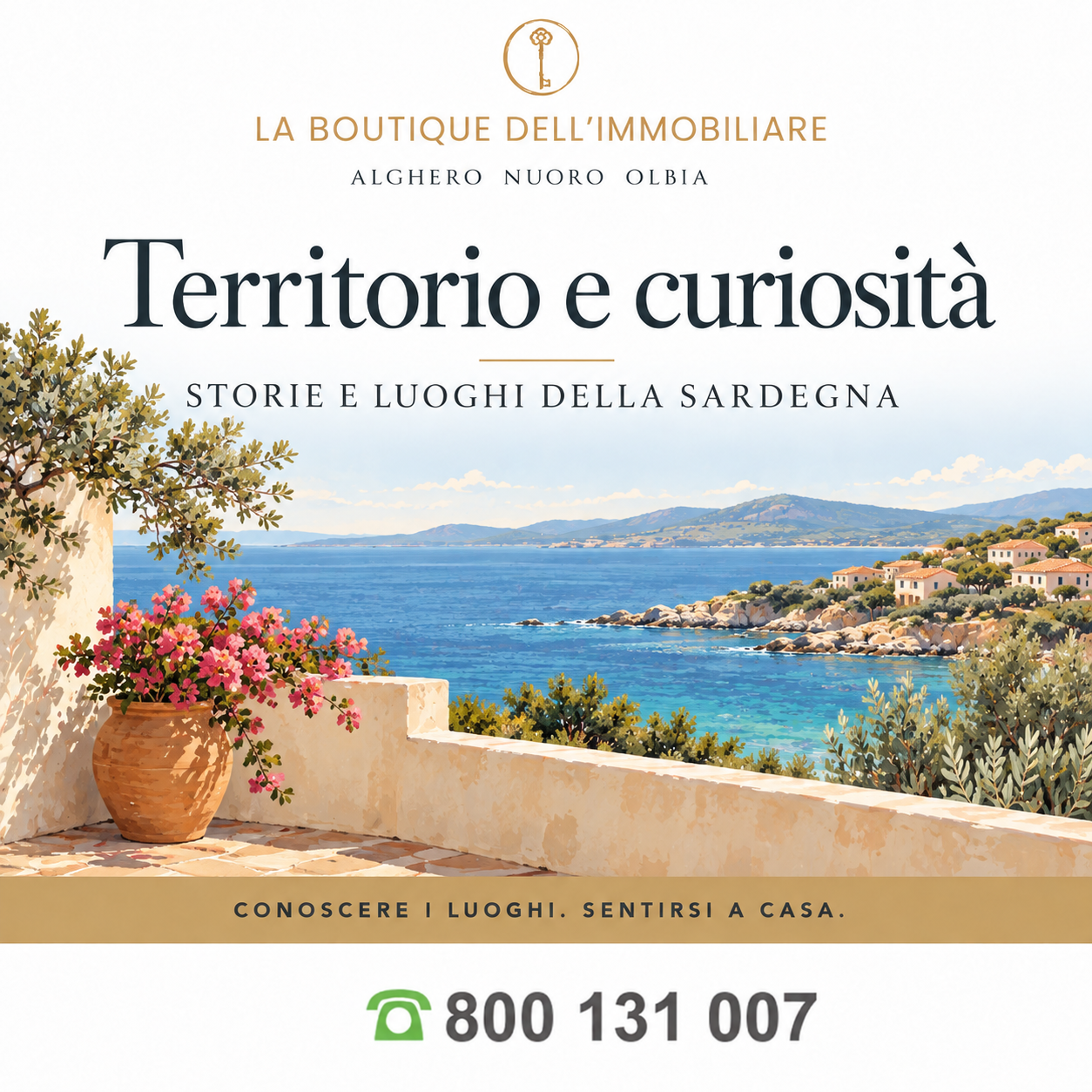 Territorio e curiosità — illustrazione della costa sarda, La Boutique dell’Immobiliare