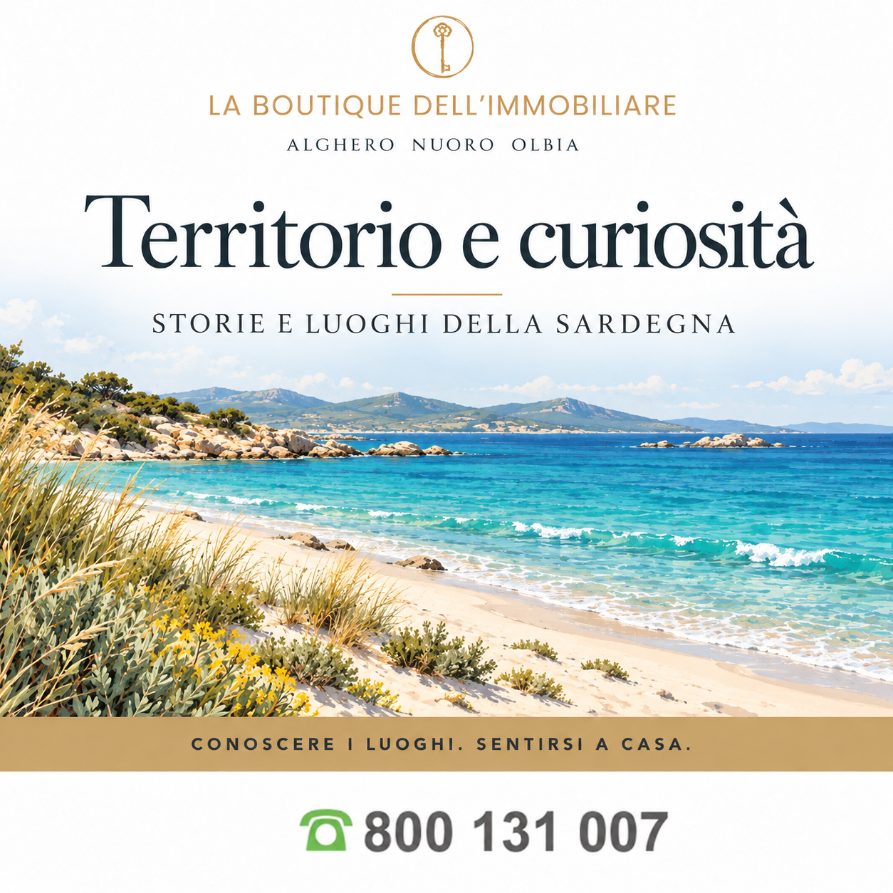 Territorio e curiosità — illustrazione della costa sarda, La Boutique dell’Immobiliare