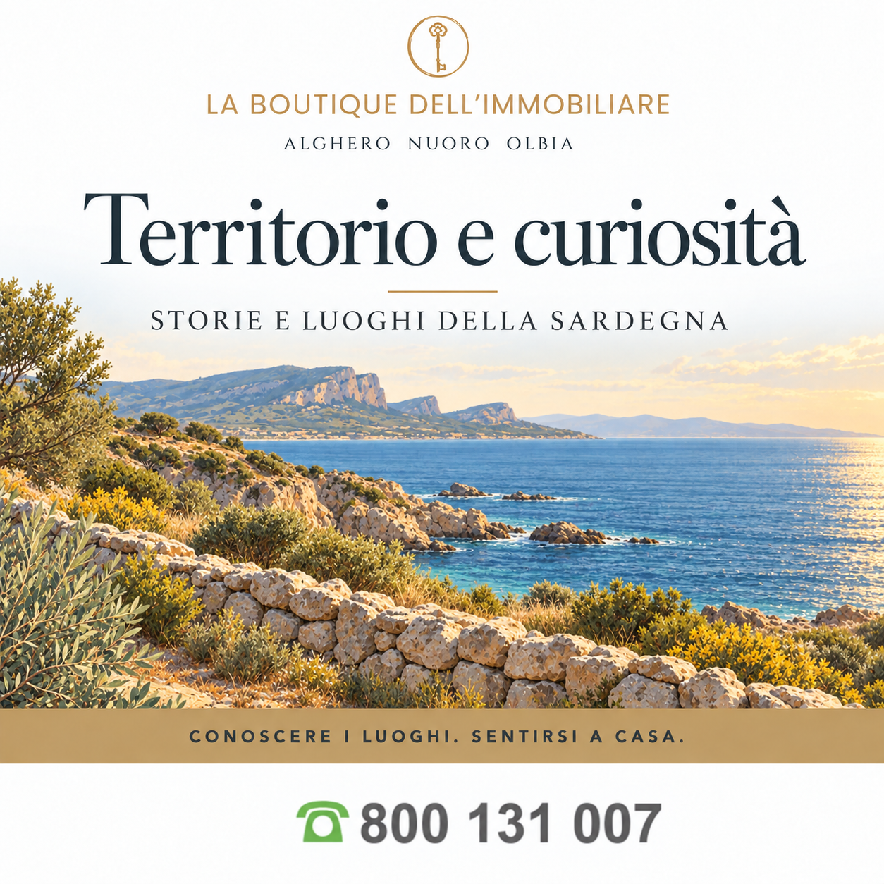 Territorio e curiosità — illustrazione della costa sarda, La Boutique dell’Immobiliare