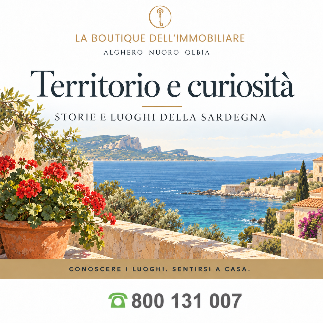 Territorio e curiosità — illustrazione della costa sarda, La Boutique dell’Immobiliare